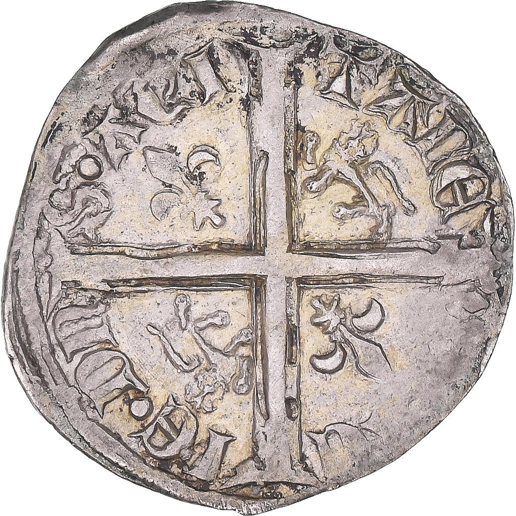 Monnaie, France, Aquitaine, Richard II, Hardi, Atelier incertain, TTB, Argent
