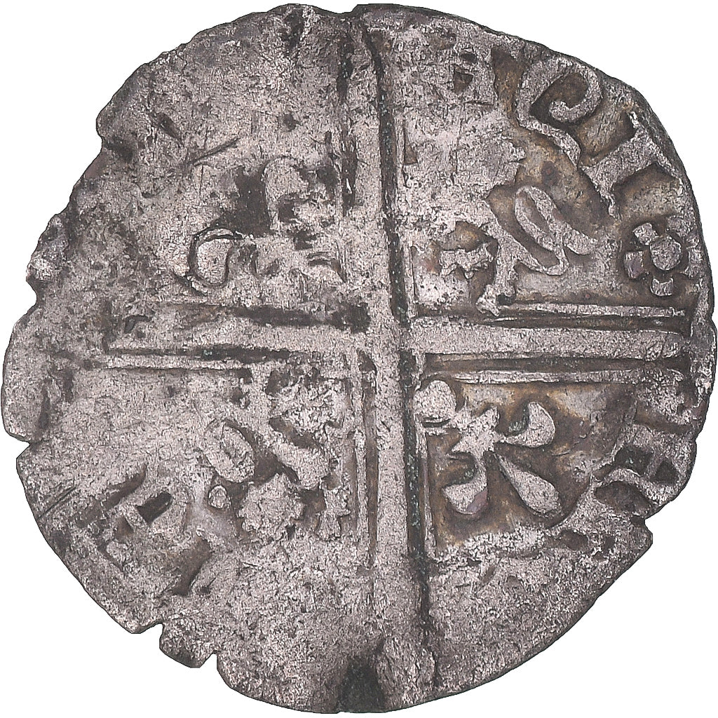 Coin, France, Aquitaine, Edouard le Prince Noir, Hardi, La Rochelle, VF(20-25)