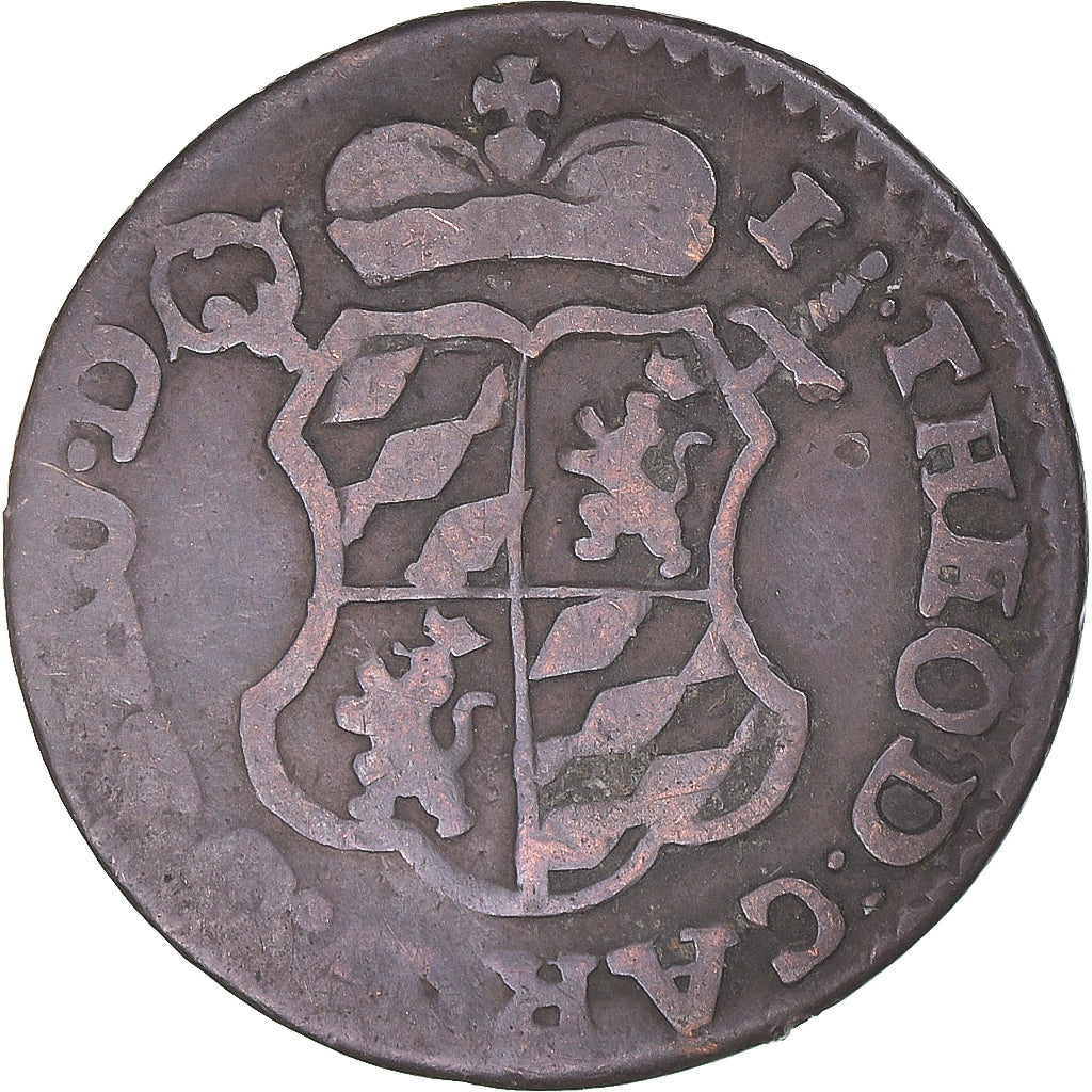 Münze, LIEGE, John Theodore, Liard, 1752, Liege, S+, Kupfer, KM:155