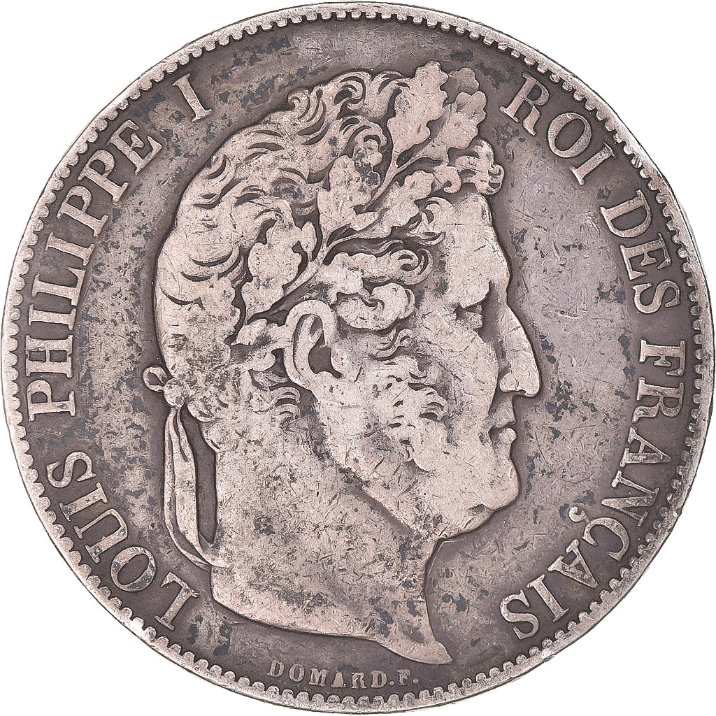 Moeda, França, Louis-Philippe, 5 Francs, 1846, Lille, VF(20-25), Prata