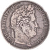 Moeda, França, Louis-Philippe, 5 Francs, 1846, Lille, VF(20-25), Prata