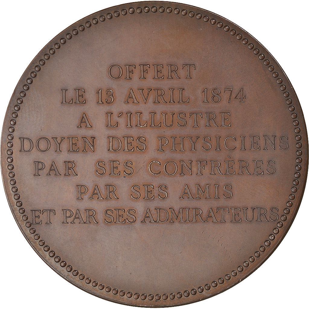 Francia, medaglia, Antoine Becquerel, Académie des Sciences, 1874, Alphée