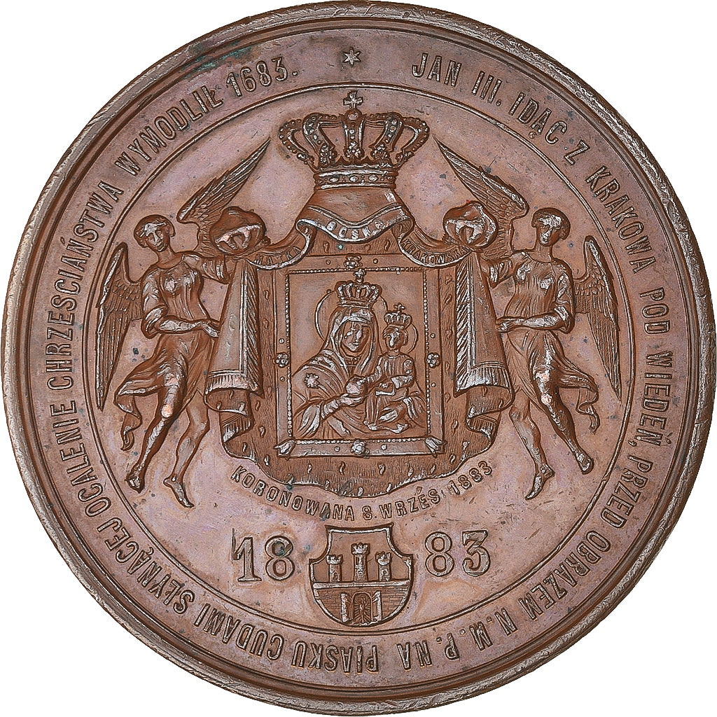Pologne, Médaille, Jean III Sobieski, Bicentenaire de la Prise de Vienne