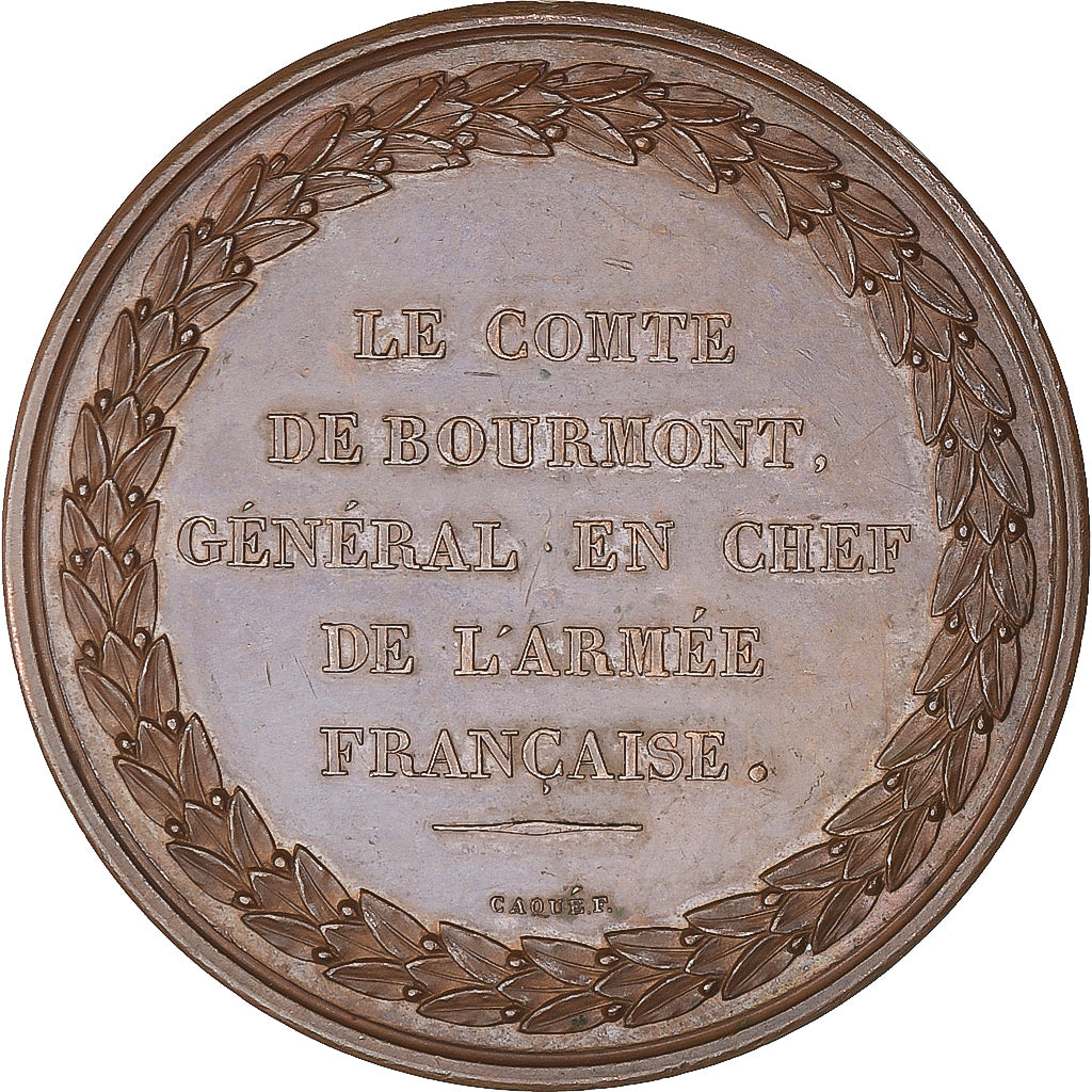 France, Medal, Algérie, conquête d'Alger, le comte de Bourmont, général