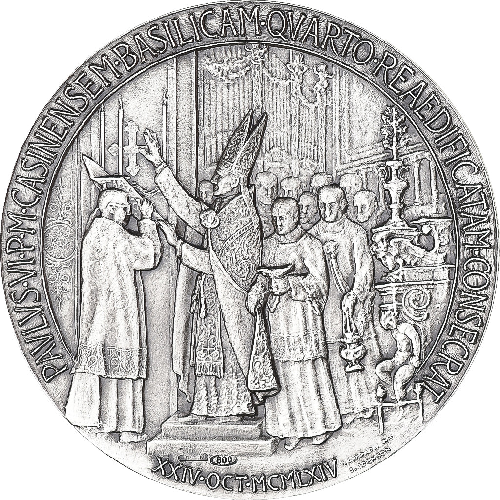 Vaticano, medaglia, Paul VI, 1964, Johnson, FDC, Argento