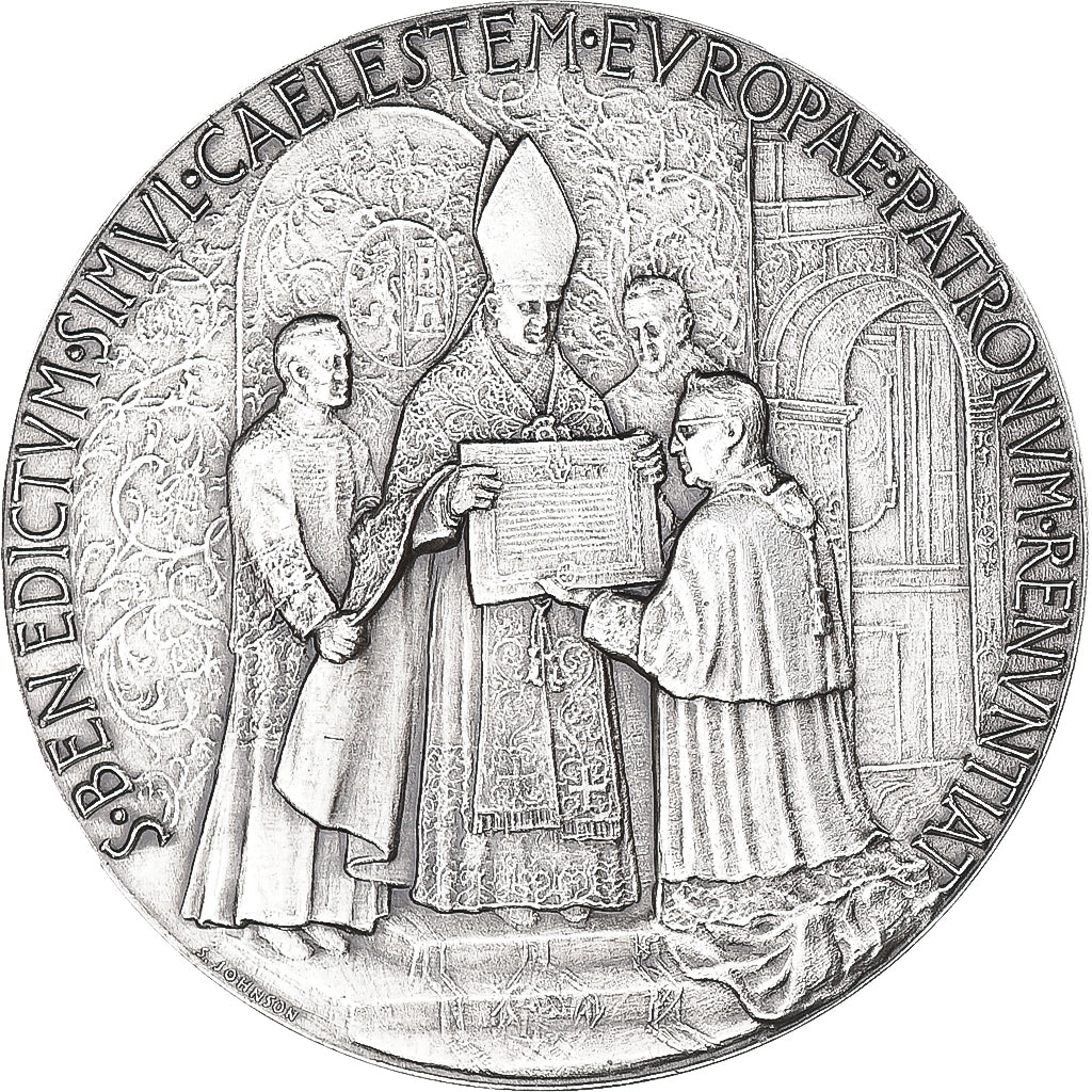 Vaticano, medaglia, Paul VI, 1964, Johnson, FDC, Argento