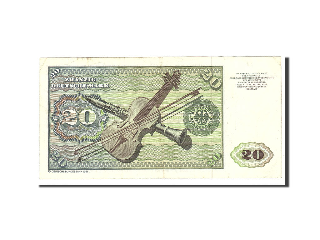 Banknote, GERMANY - FEDERAL REPUBLIC, 20 Deutsche Mark, 1980, 1980-01-02