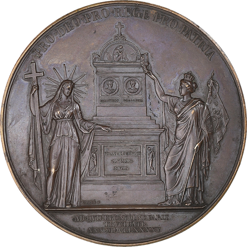 Francja, medal, Charles X, Monument aux Martyrs de Quiberon, Historia, Depaulis