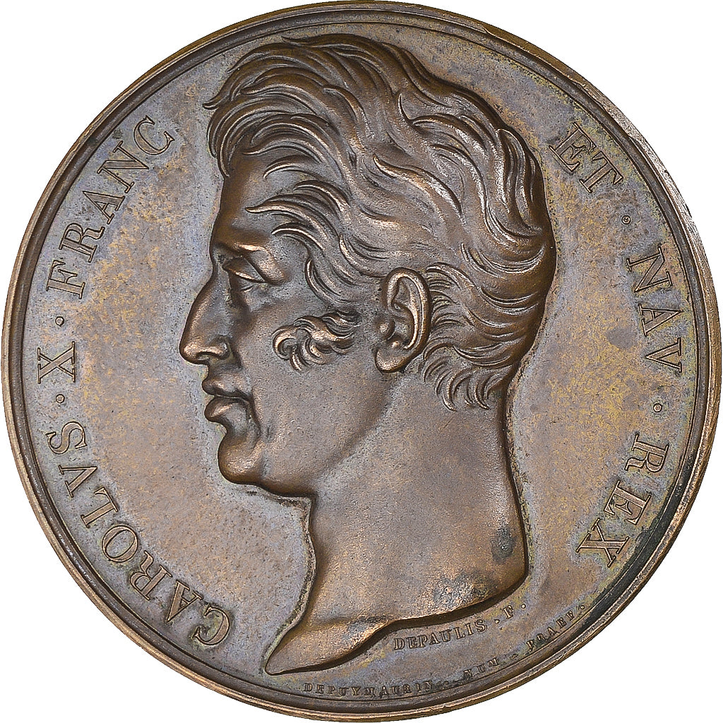 Francja, medal, Charles X, Monument à la Mémoire de louis XVI, Historia, 1826