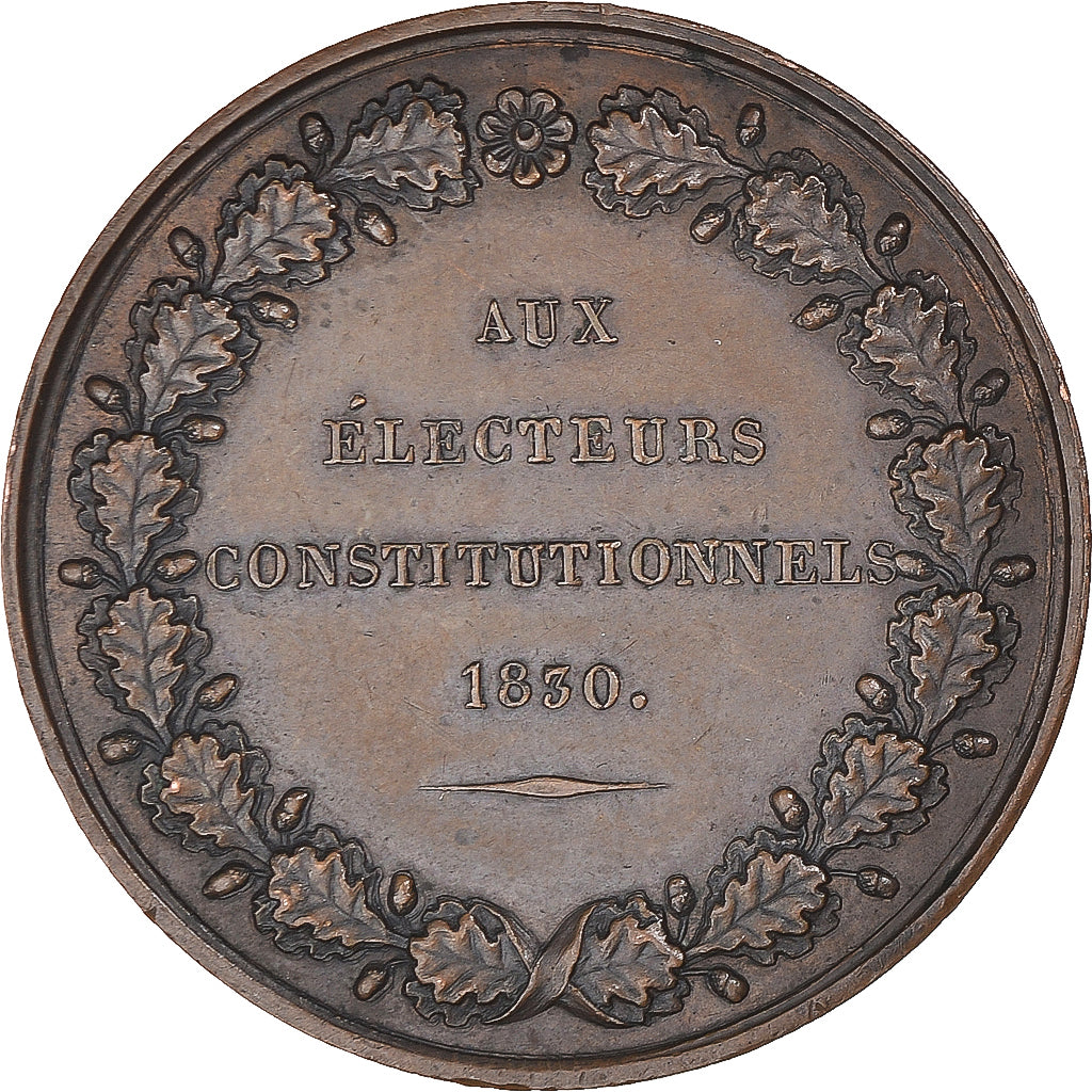 Frankreich, Medaille, Charles X, Aux Electeurs Constitutionnels, History, 1830