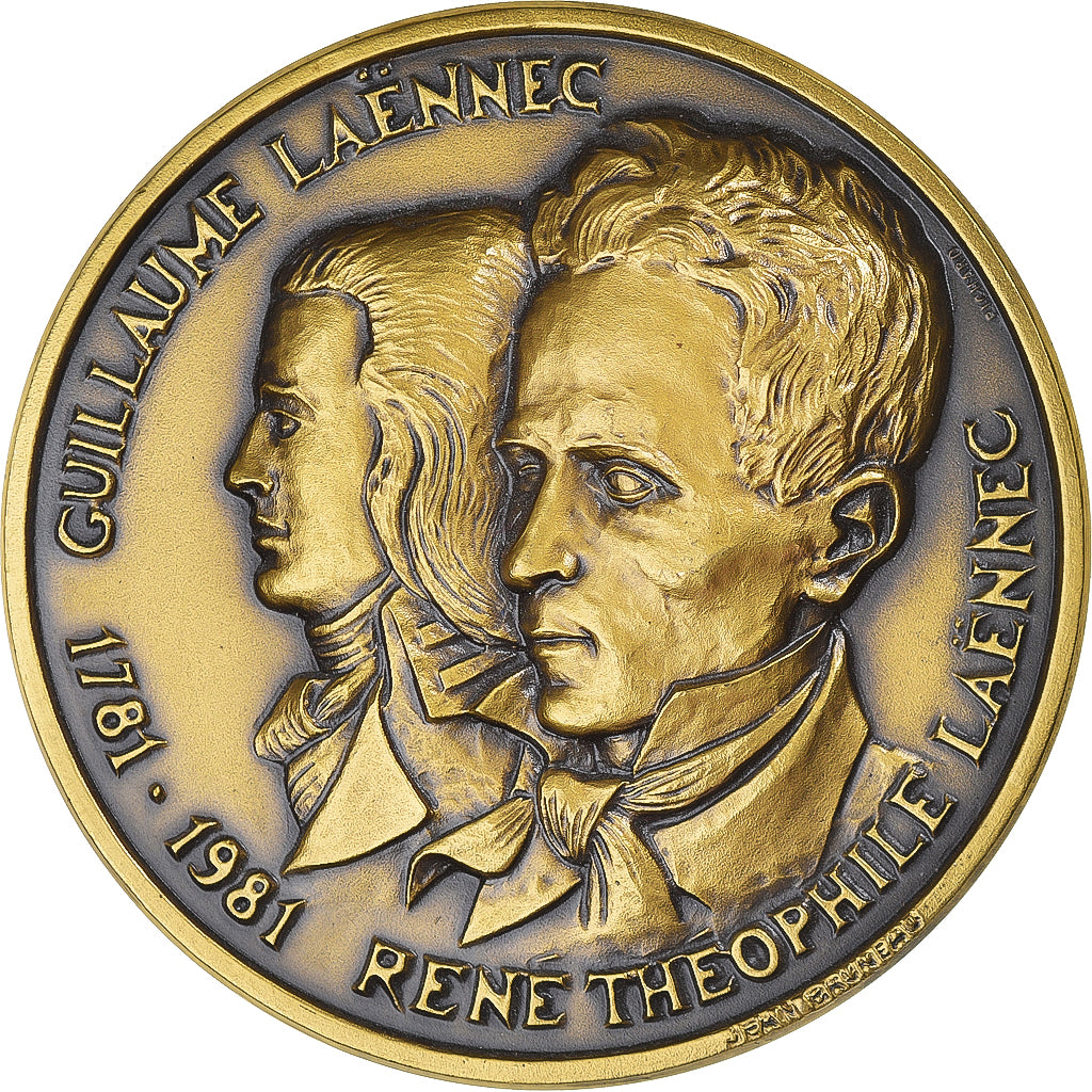 France, Médaille, Guillaume et René-Théophile Laënnec, Nantes, Bruneau, SPL