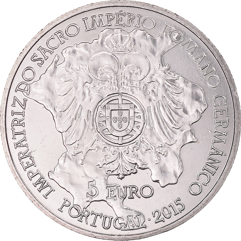 Portugal, 5 Euro, Isabelle de Portugal, 2015, UNZ, Kupfer-Nickel