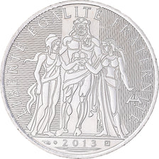 França, 10 Euro, Hercule, 2013, Paris, MS(60-62), Prata, Gadoury:EU590, KM:2073
