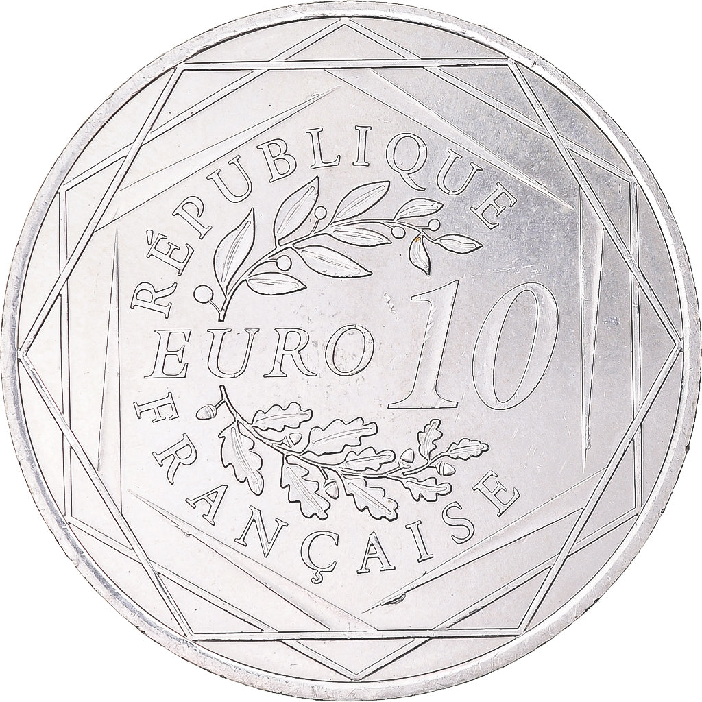 França, 10 Euro, Hercule, 2013, Paris, MS(60-62), Prata, Gadoury:EU590, KM:2073