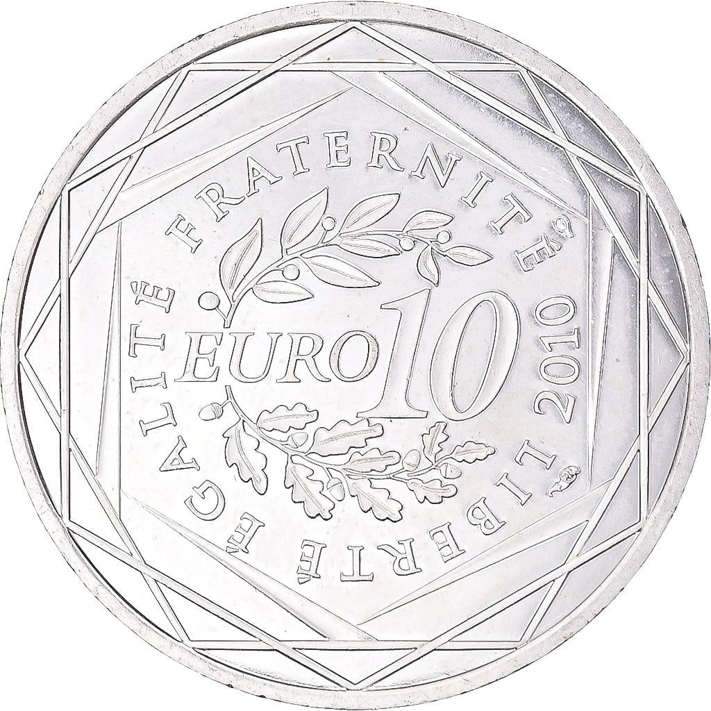 France, 10 Euro, Picardie, Euros des régions, 2010, MS(60-62), Silver