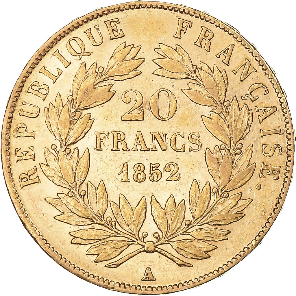 Monnaie, France, Napoleon III, 20 Francs, 1852, Paris, SUP, Or, Gadoury:1060