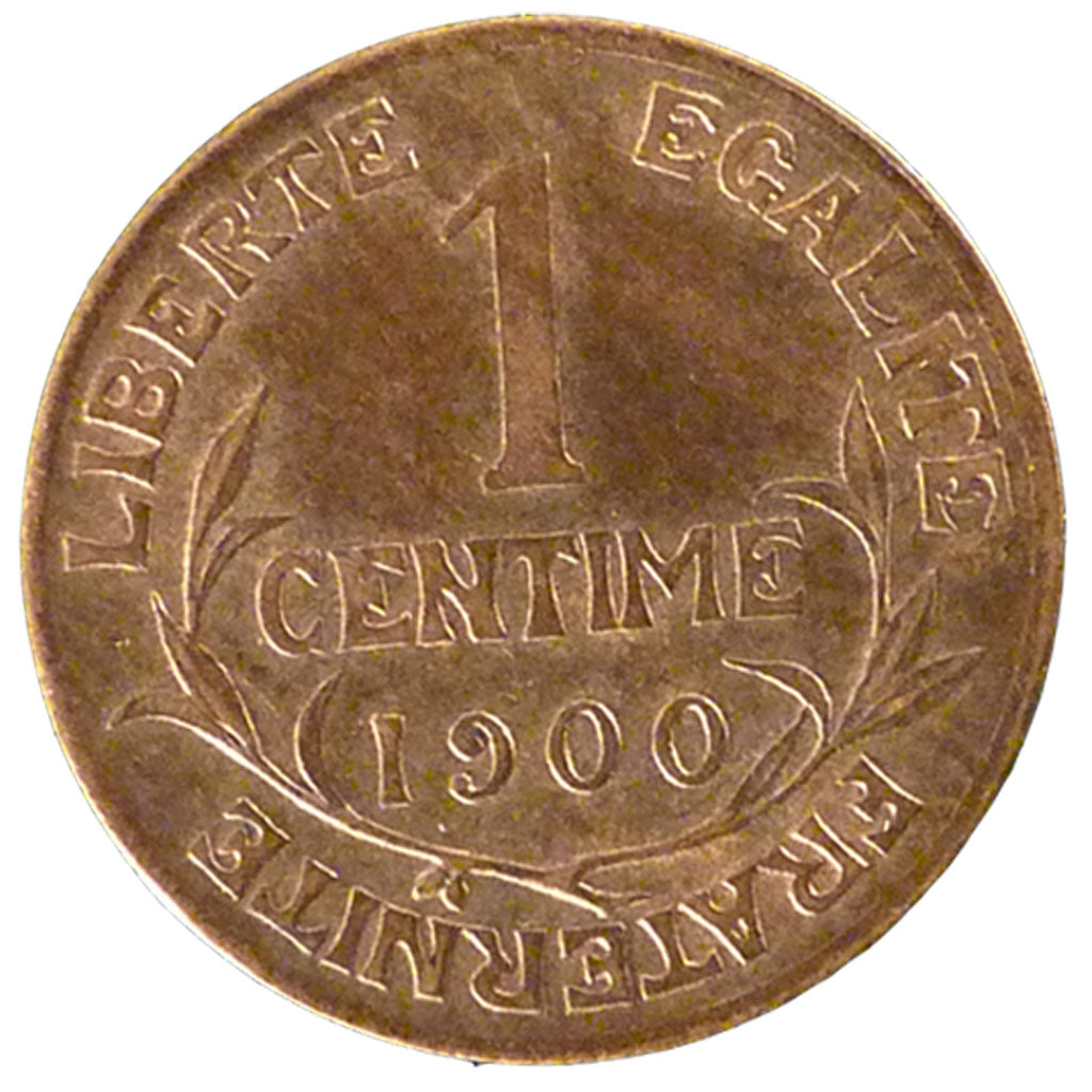 FRANCE, 1 Centime, 1900, AU(55-58), Bronze, Gadoury #90, 1.00