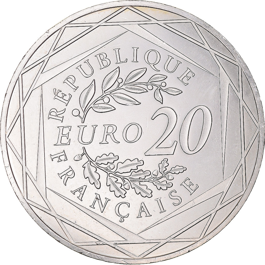 France, 20 Euro, Marianne, Liberté, 2017, Paris, MS(63), Silver