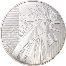France, 10 Euro, Coq, 2014, MS(64), Silver, Gadoury:EU656