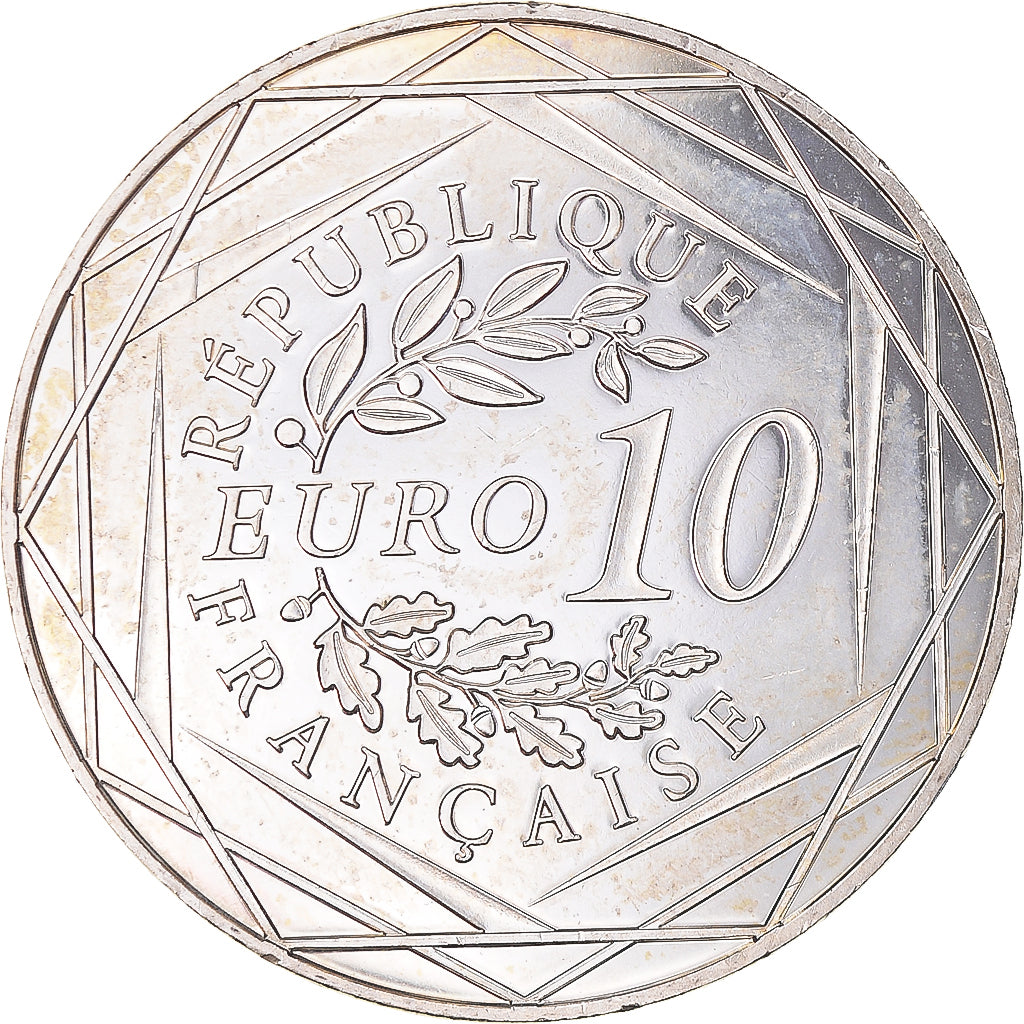 Frankrijk, 10 Euro, Monnaie de Paris, Coq, 2015, UNC-, Zilver, Gadoury:EU727