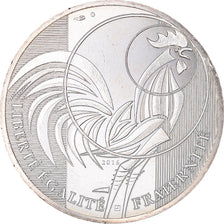 France, 10 Euro, Coq, 2016, MS(64), Silver, Gadoury:EU797