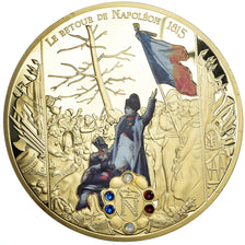 France, Médaille, Le Retour de Napoléon, 1815, 2015, FDC, Copper Gilt