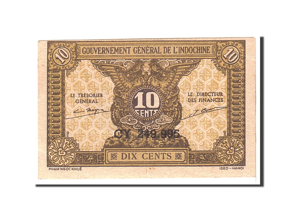 FRENCH INDO-CHINA, 10 Cents, 1942, Undated, KM:89a, UNC(63)