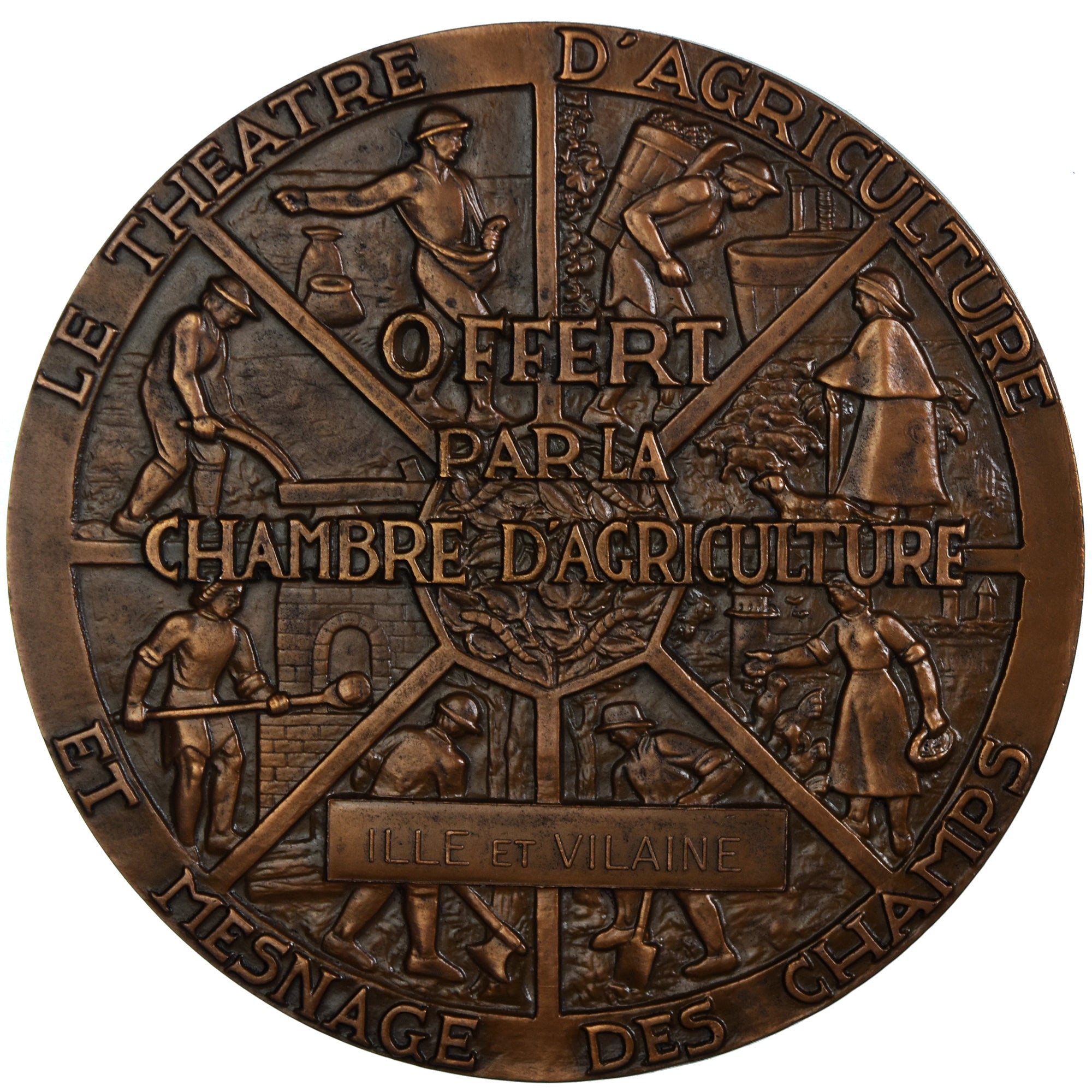 France, Medal, Olivier de Serres, Chambre d'Agriculture de l'Isère, Alloy