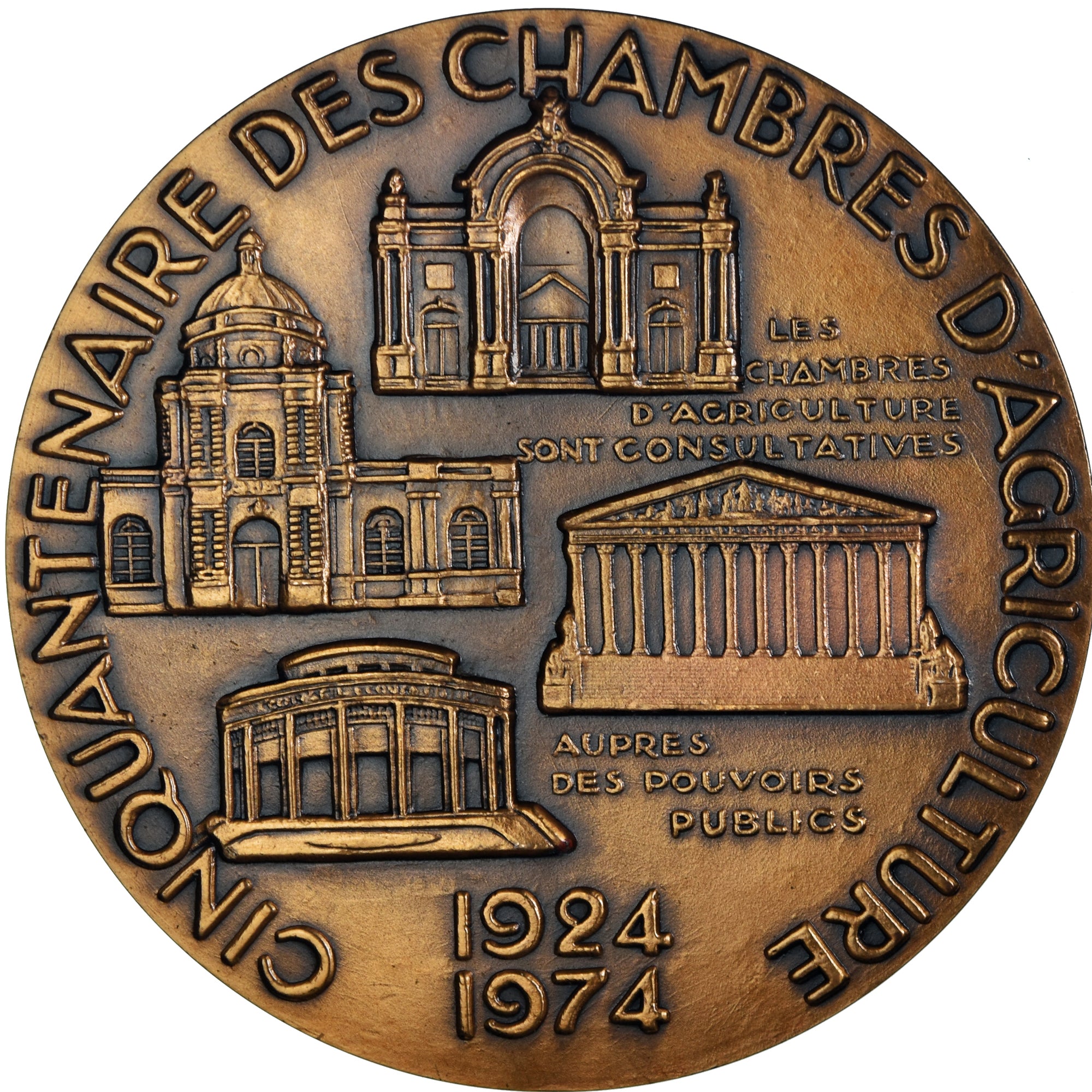 Frankreich, Medaille, Cinquantenaire des Chambres d'Agriculture, 1974