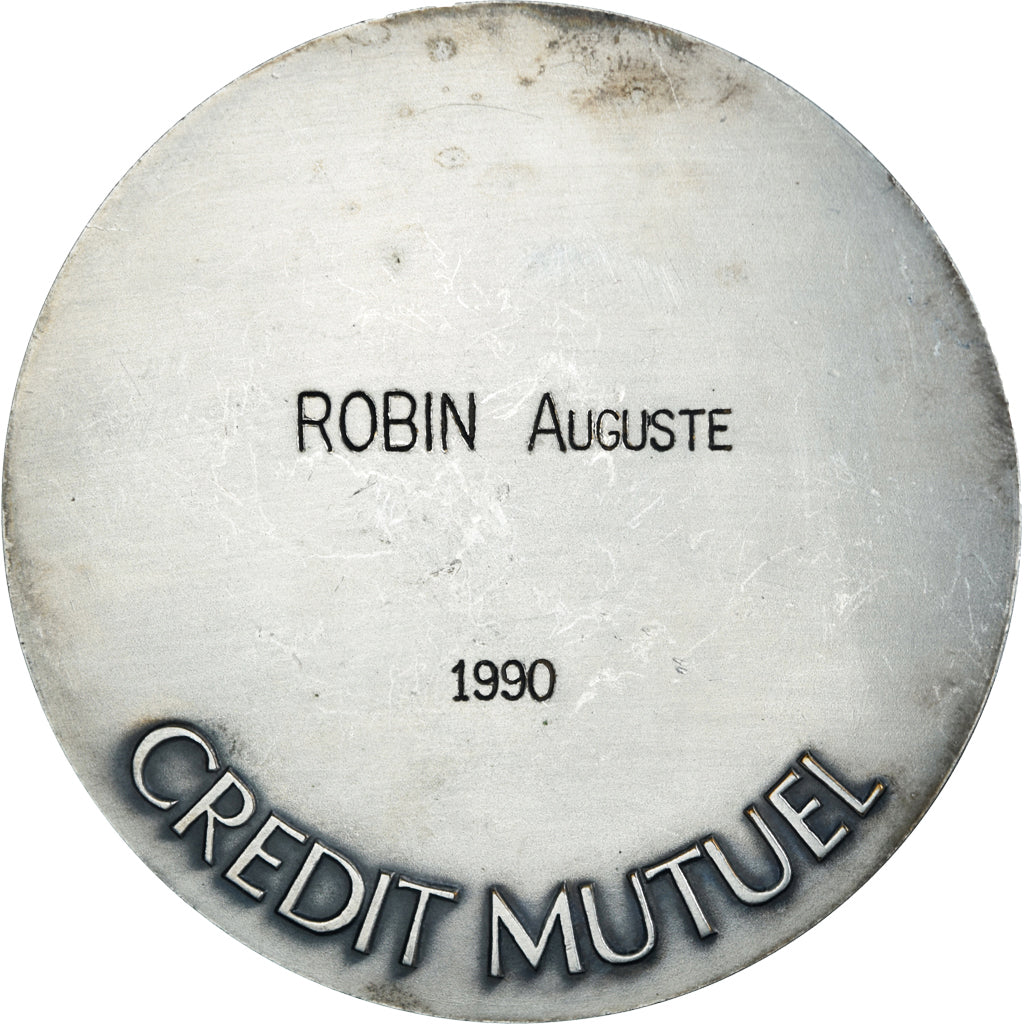 Frankreich, Medaille, Crédit Mutuel, Bank, 1990, Pichard, VZ, Silvered bronze