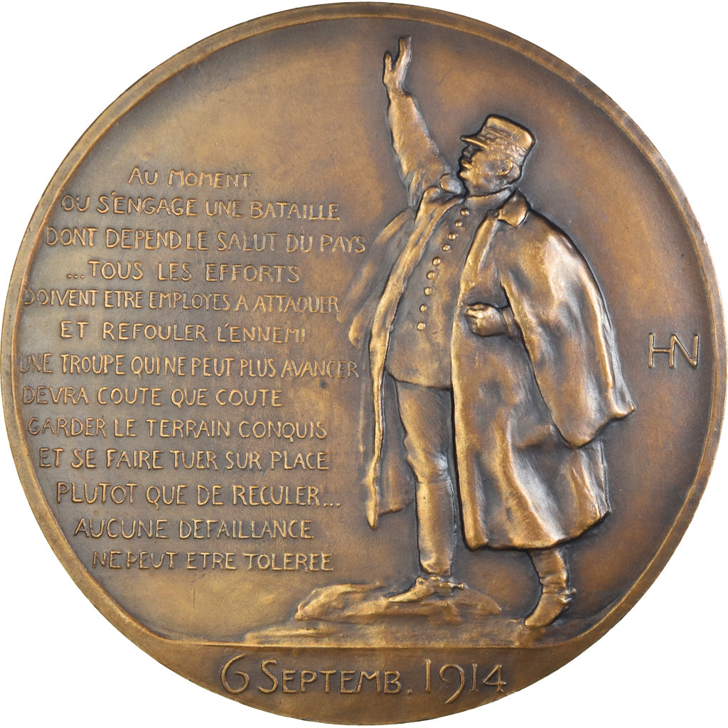 Francja, medal, Joffre, Maréchal de France, WAR, 1914, Henry Nocq, MS(63)