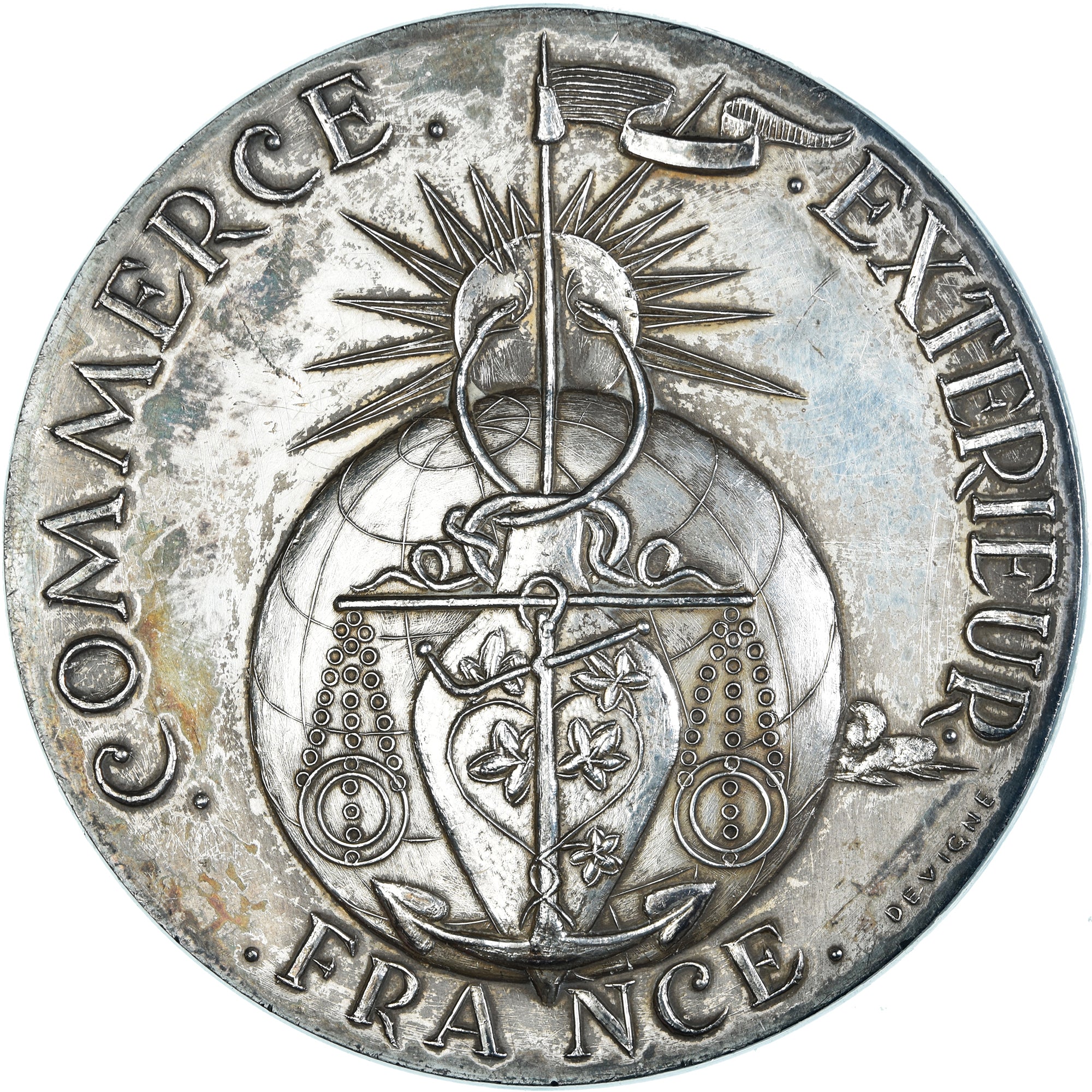 France, Medal, Commerce Extérieur, Business & industry, 1975, Devigne
