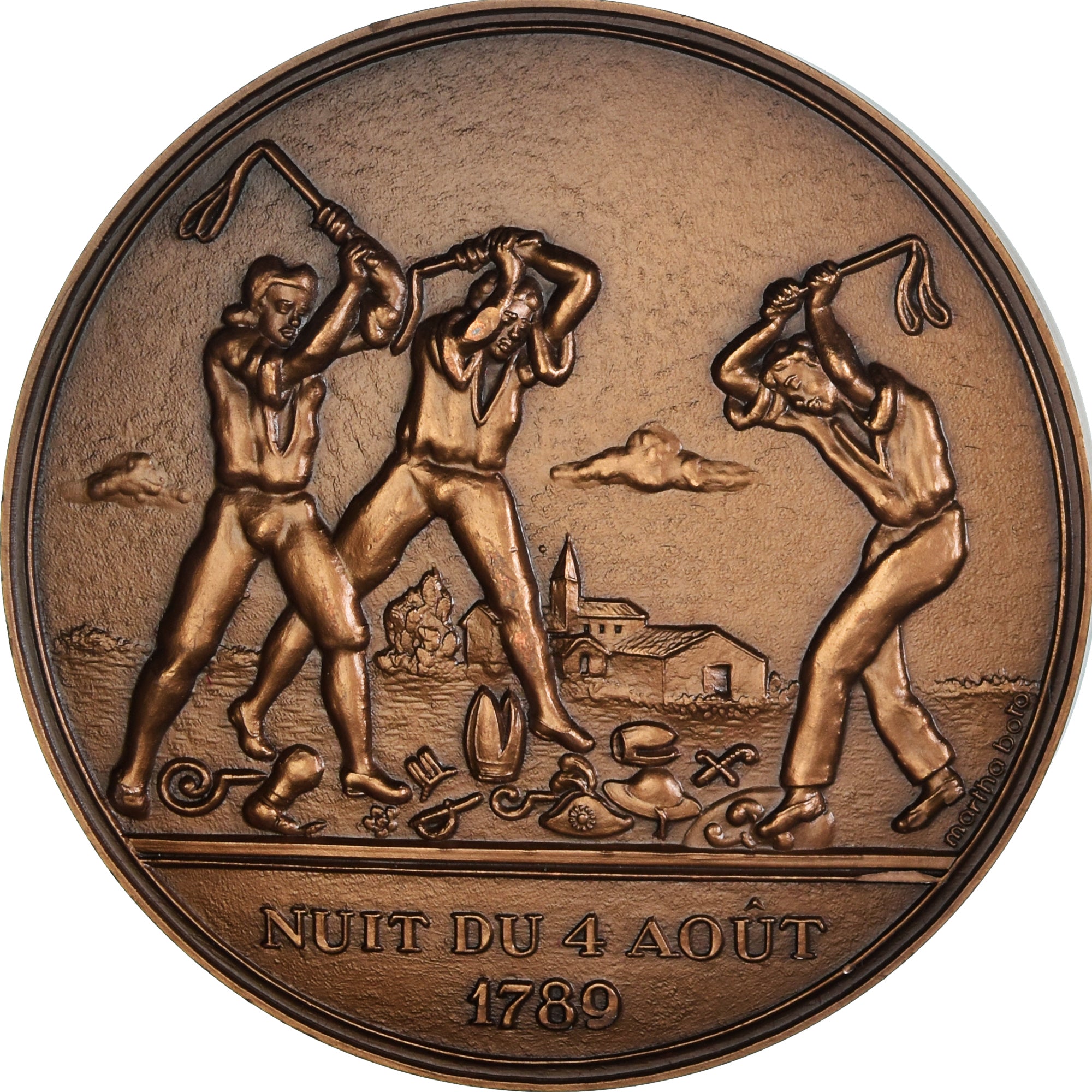 Frankreich, Medaille, Révolution Française, Nuit du 4 Août, History, 1987