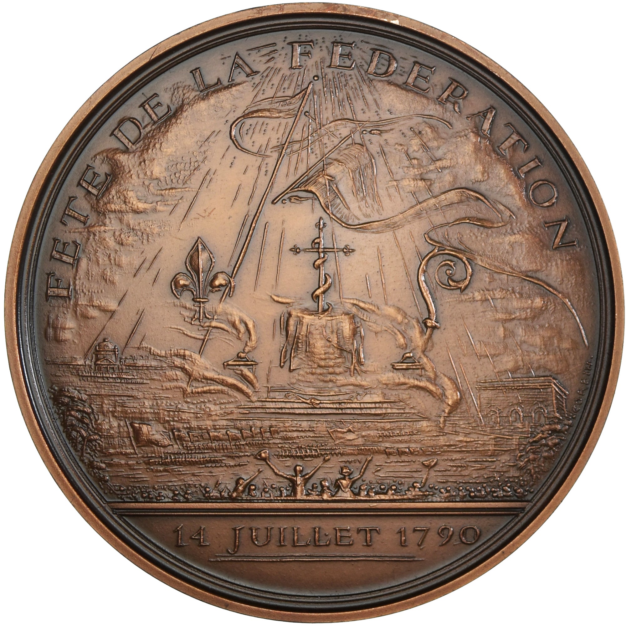 Francja, medal, Révolution Française, Fête de la Fédération, Historia