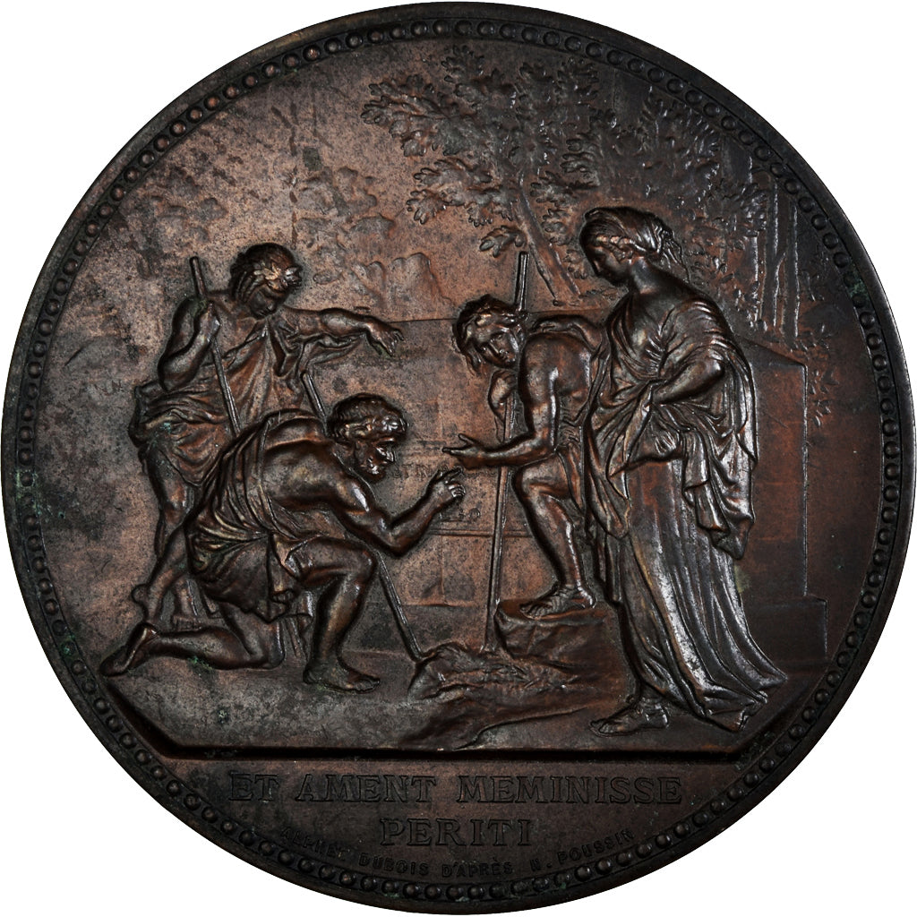 France, Médaille, Les Bergers d'Arcadie, Nicolas Poussin, 1985, Alphée Dubois