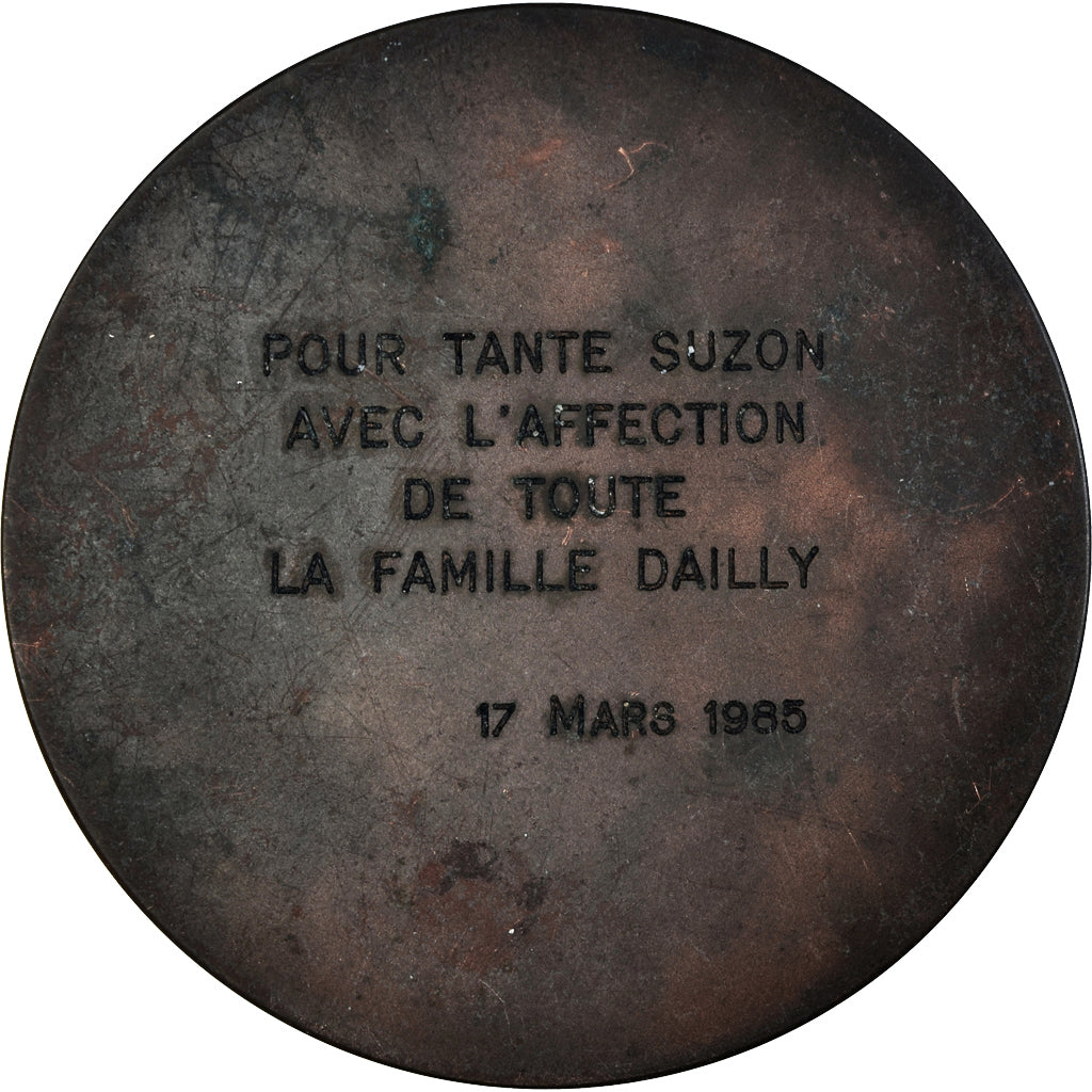 France, Médaille, Les Bergers d'Arcadie, Nicolas Poussin, 1985, Alphée Dubois