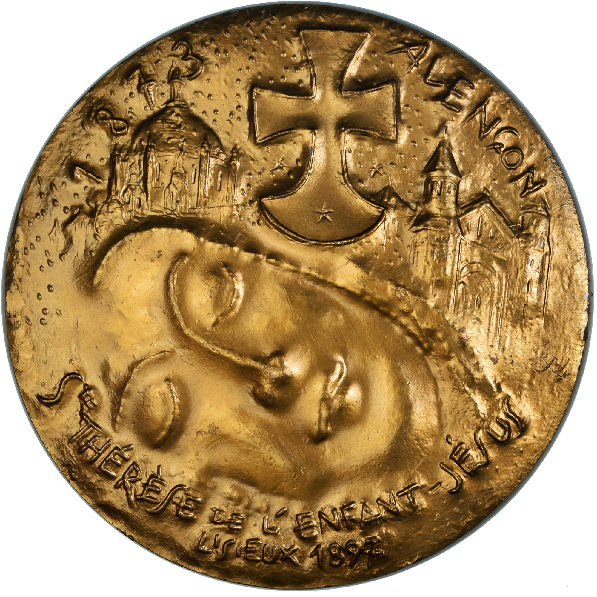 Frankreich, Medaille, Sainte Thérèse de l'Enfant Jésus, Alençon, Religions &