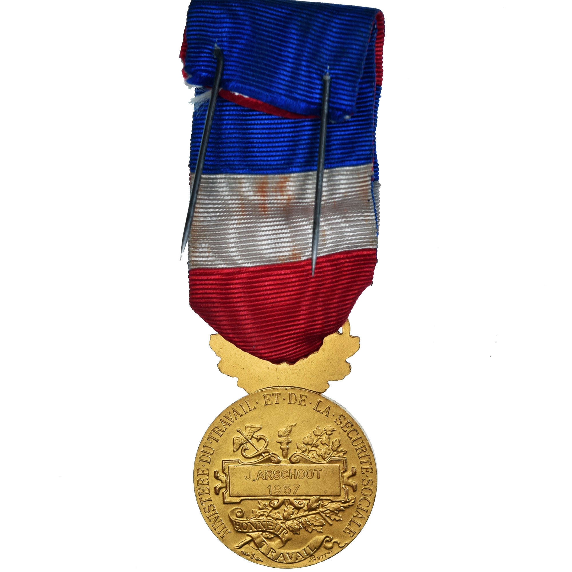 France, Ministère du Travail et de la Sécurité Sociale, Medal, 1957