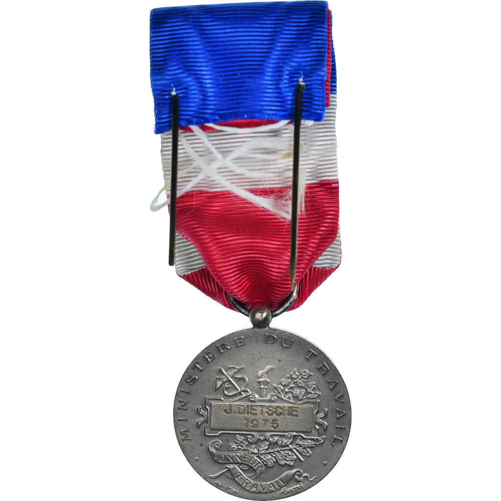 Francia, Médaille d'honneur du travail, medalla, 1975, Excellent Quality