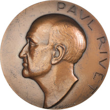 France, Medal, Medicine, Paul Rivet, 1983, Poisson, AU(55-58), Bronze