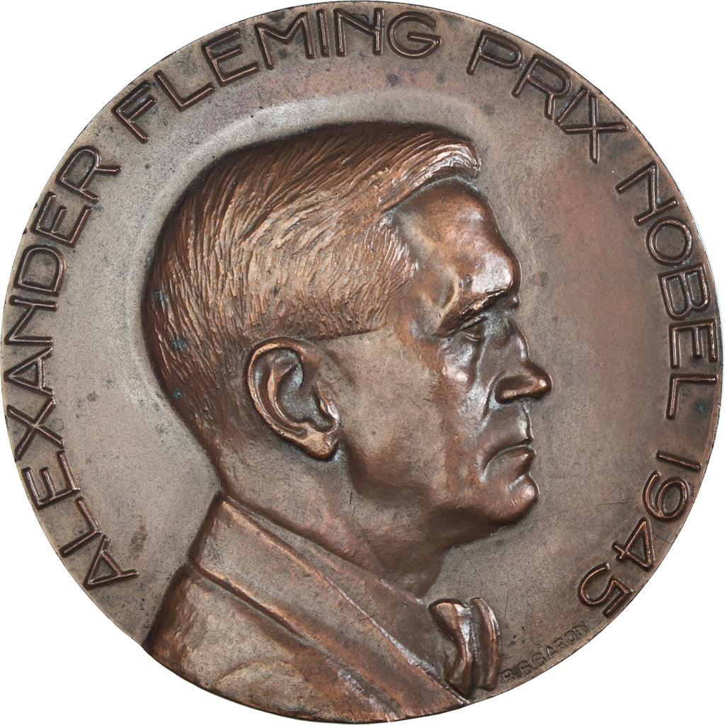 Francia, medalla, Alexander Fleming, Prix Nobel, Medicine, 1945, Baron, EBC