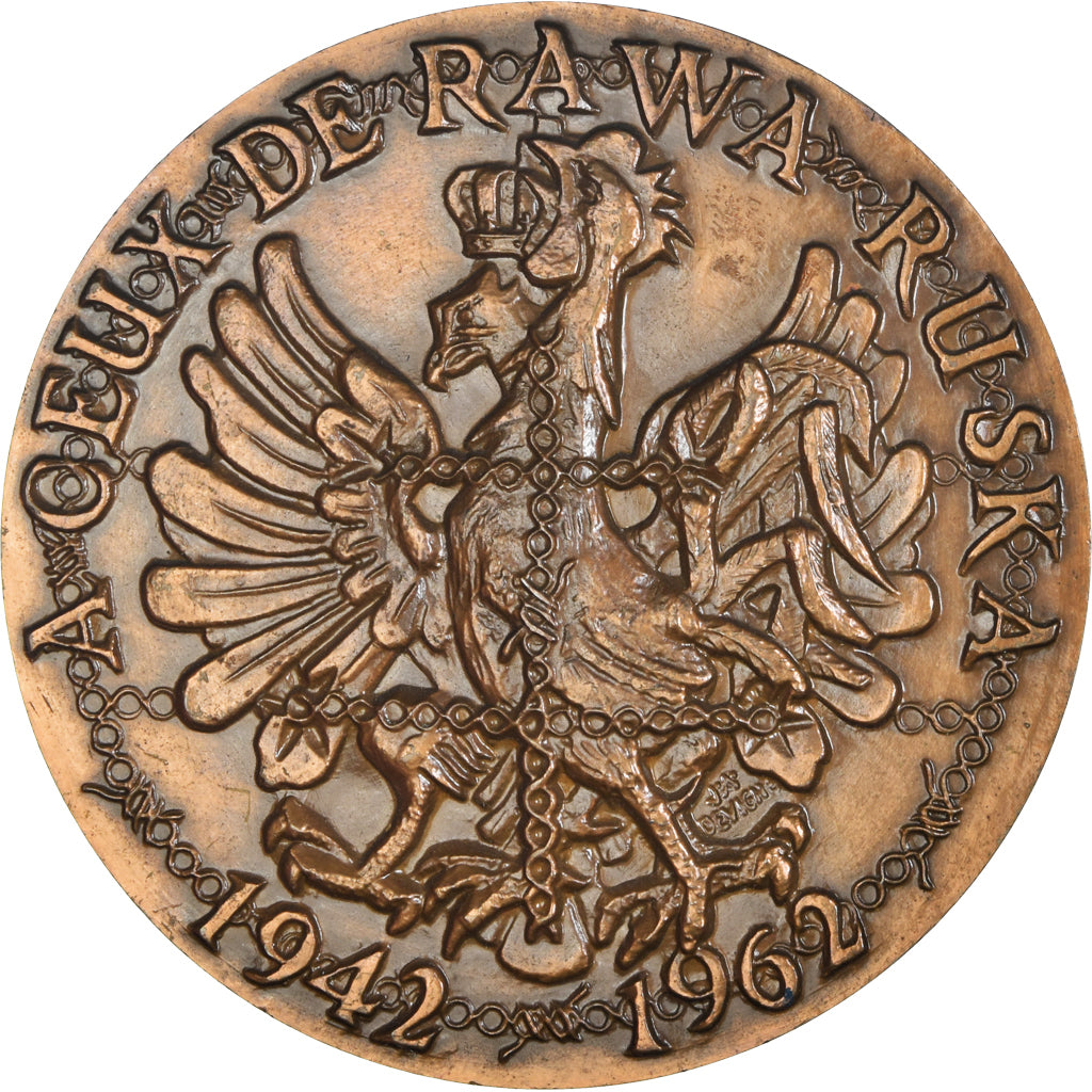 France, Medal, Rawa Ruska, Prisonniers de Guerre, WAR, 1962, Devigne, MS(65-70)