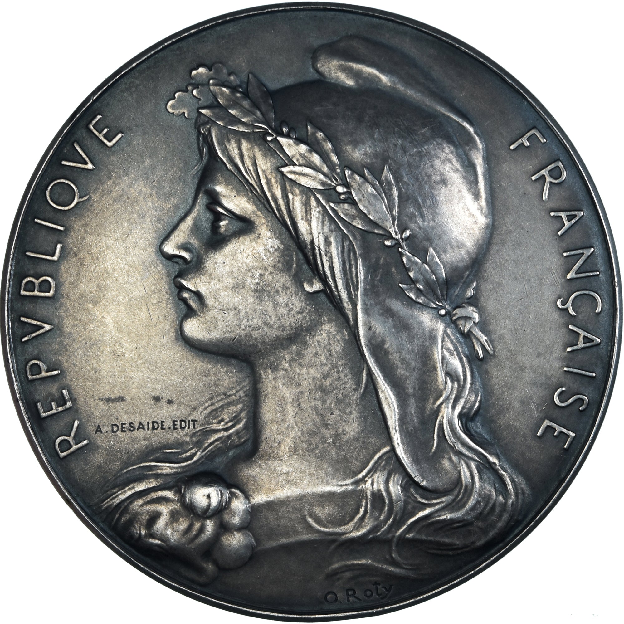Frankrijk, Medaille, College Municipal Rollin, Fondation J. Weber, O.Roty, PR+