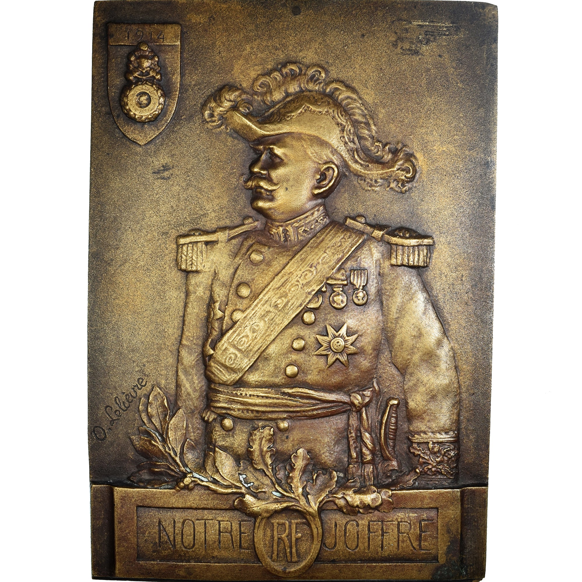 Francia, medaglia, Notre Joffre, History, 1914, Lelièvre, Fonte Uniface, BB+