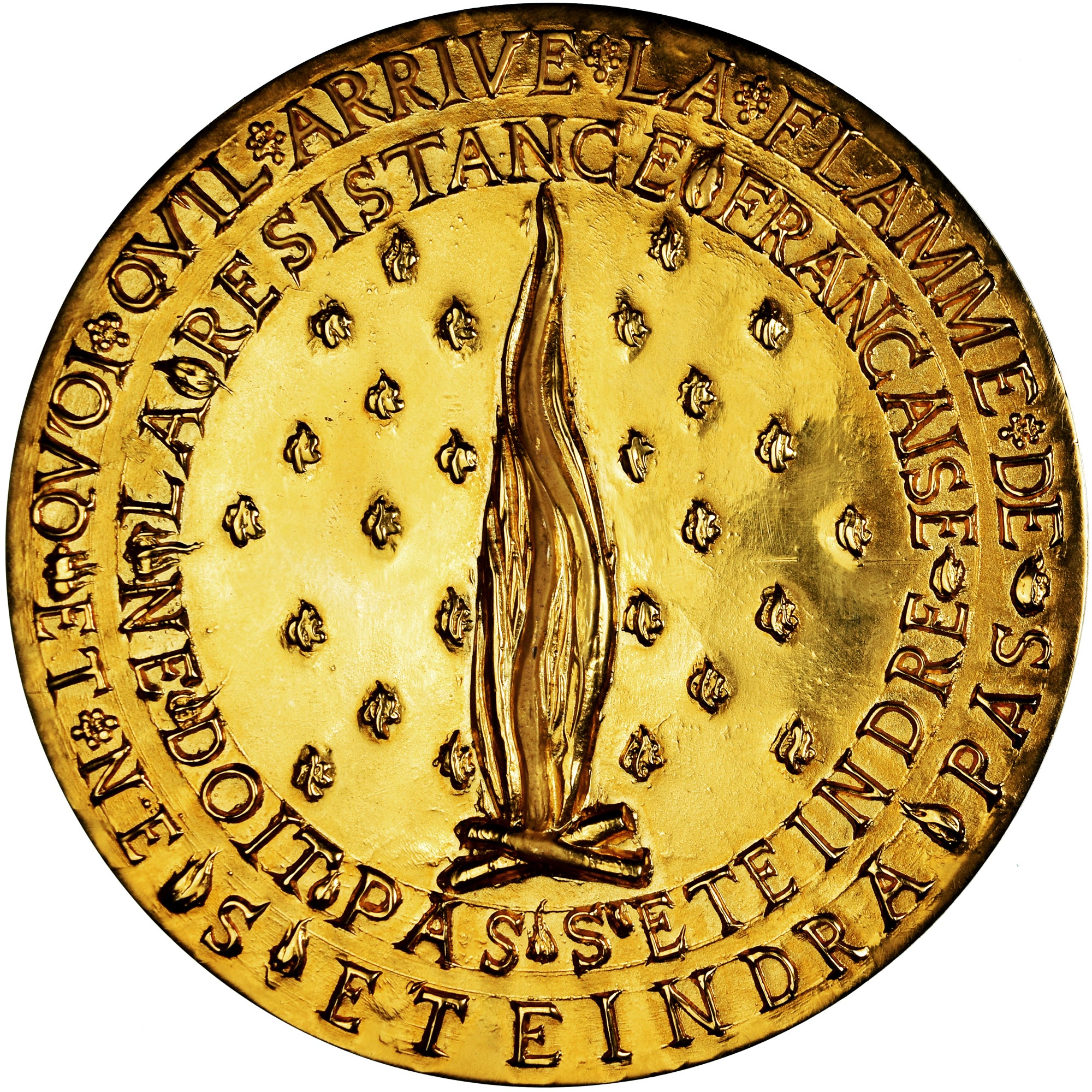 France, Médaille, La Résistance, WAR, De Jeager, SUP, Gilt Bronze