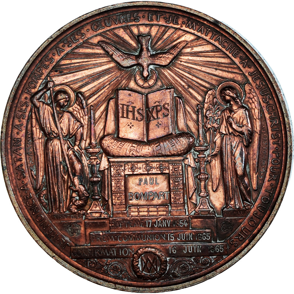 France, Medal, Baptème, Première Communion et Confirmation, Religions &