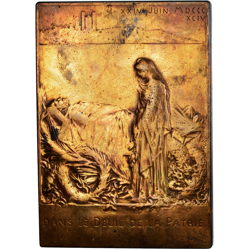 Frankreich, Medaille, Mort de Sadi Carnot, Deuil de la Patrie, Politics, 1894