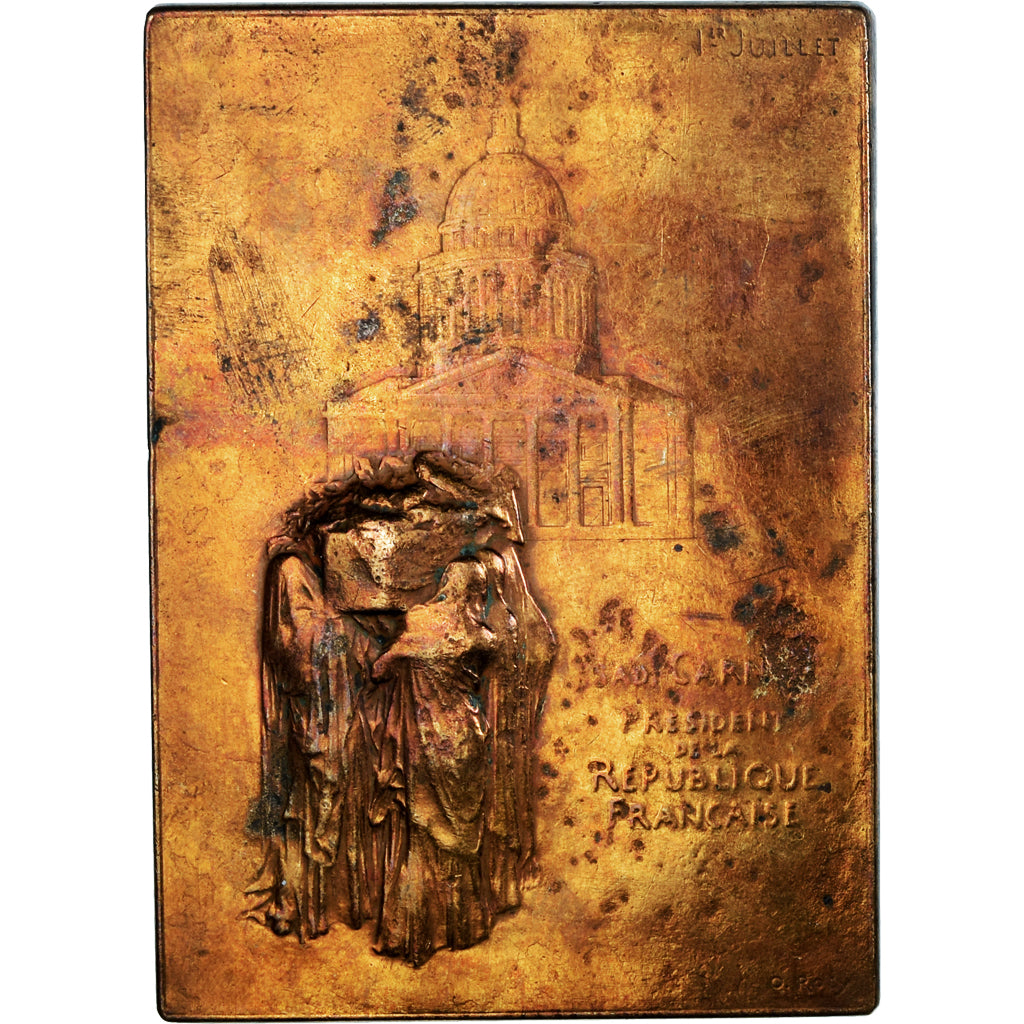 Frankreich, Medaille, Mort de Sadi Carnot, Deuil de la Patrie, Politics, 1894