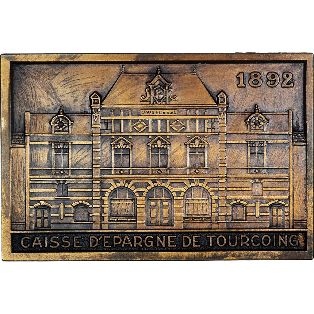 Frankreich, Medaille, Caisse d'Épargne de Tourcoing, Bank, 1966, UNZ, Bronze