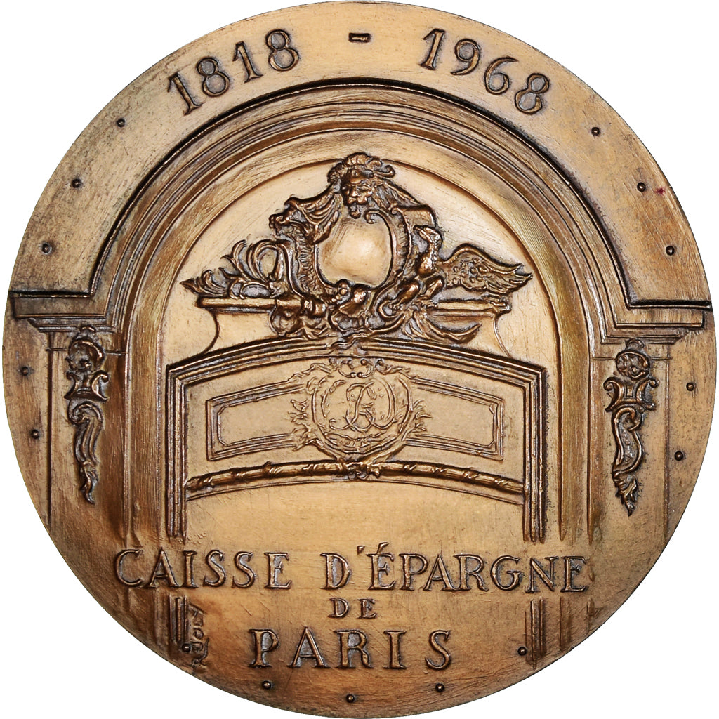 Frankreich, Medaille, Caisse d'Epargne de Paris, Bank, 1968, Joly, VZ, Bronze